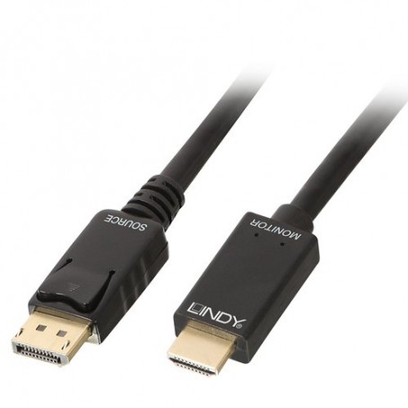CAVO LINDY DISPLAYPORT MASCHIO - HDMI A MASCHIO 10.2G Connettori Placcati Oro 50cm