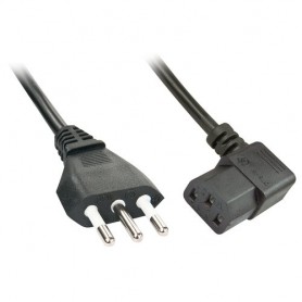 CAVO ALIMENTAZIONE LINDY IEC CON SPINA I TALIANA E CONNETTORE IEC C13 90 , 2mt