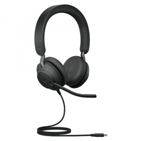 CUFFIA PROFESSIONALE JABRA EVOLVE2 40 MS DUO USB, CANCELLAZIONE DI RUMORE, USB-C, TASTO "MUTE",BUSYLIGHT, CERTIFICATA MI
