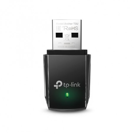 ADATTATORE WIRELESS TP-LINK Archer T3U A C1300 DUAL BAND USB 3.0 1T1R 867Mbps a 5Ghz+400Mbps a 2.4Ghz, 802.11ac/a/b/g/n 1