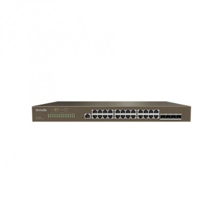 SWITCH TENDA TEG5328F 24P GIGABIT 10/100 /1000 RJ45 +4P SFP +1P Console L3 MANAGED 1U 19-inch rack-mountable