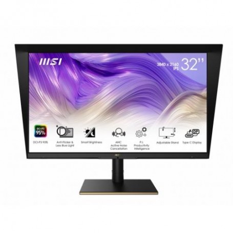 MONITOR MSI LED 32" Wide Summit MS321UP IPS 3840X2160 4ms 400cd/mq 1000:1 2x2W MM 2HDMI DP USB-C Docking
