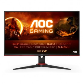 MONITOR AOC LED 23.8" Wide 24G2SAE/BK 16 5Hz VA 1920x1080 4ms 350cd/mq 80.000.000:1 2X2W MM VGA 2HDMI DP GAMING