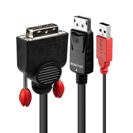 CAVO LINDY DVI (18+1)  A DISPLAYPORT M/M 0.5mt