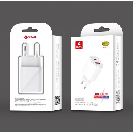 GENAI CARICATORE + USB A USB-C 