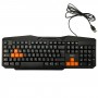 TASTIERA CON FILO NERO USB 