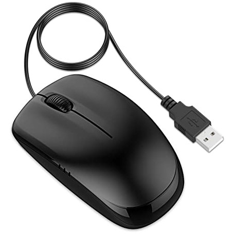 MOUSE OTTICO C/FILO NERO 