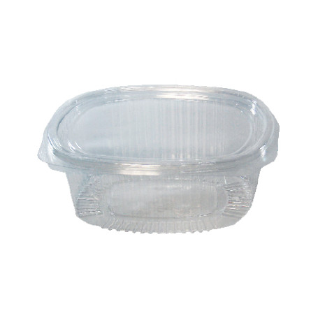 VASCHETTA PET S/OVALE I-ML1000 PZ200 SEMIOVALE C/COPERCHIO GR22 CM. 16.6X13.6X6.1