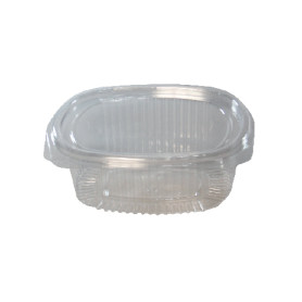 VASCHETTA PET S/OVALE G-ML750 PZ200 SEMIOVALE C/COPERCHIO GR 21.5 CM. 15.3X12.4X5.5