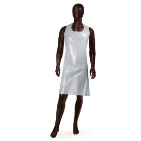 GREMBIULE MONOUSO IN LDPE CF.50 COLORE BIANCO