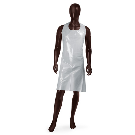 GREMBIULE MONOUSO IN LDPE CF.50 COLORE BIANCO