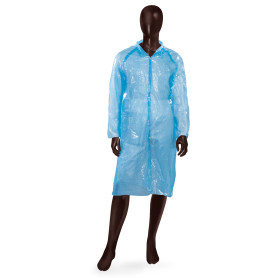 CAMICE MONOUSO AZZURRO IN LDPE CF.10 TAGLIA UNICA