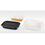 VASCHETTA 2/3 PORZIONI COLORE NERO PET+CELL 200X146 H45MM  CF.360