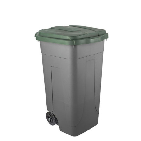 CONTENITORE MOBILE BLOOM PLASTICA 80LT 100% RICICLATO GRIGIO-VERDE