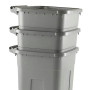 CONTENITORE MOBILE BLOOM PLASTICA 80LT 100% RICICLATO GRIGIO-GIALLO