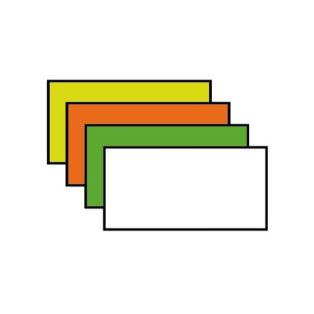 ETICHETTE 26X16 FLUO VERDE RETTANGOLARI CONF. 36 ROTOLI