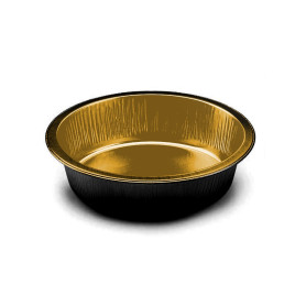 VASCHETTA ALLUMINIO ORO NERO TONDA PZ.50 SMOOTHWALL 1200CM3 AS121200