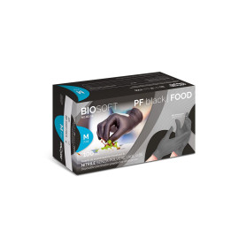 GUANTI NITRILE NERO M PZ.100 