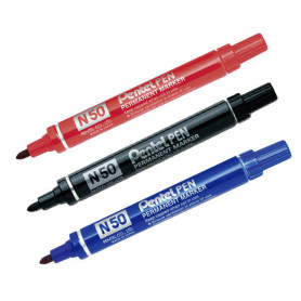 PENTEL PEN N50 MARKER NERO P.TONDA CF.12 