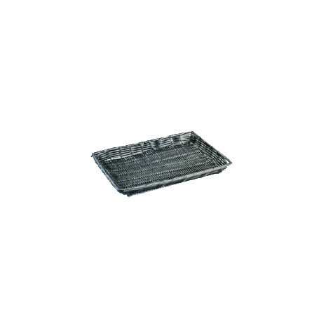 CESTO RETT. PPL E ACCIAIO INOX 450 X 300 X 35 NERO