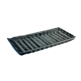 CESTO RETT. PPL BORDO ACCIAIO 600 X 300 X 35 MARRONE