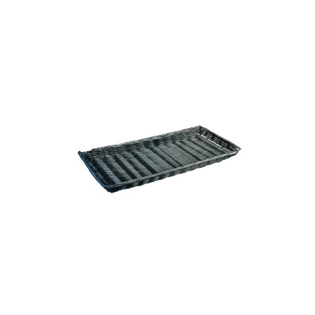 CESTO RETT. PPL BORDO ACCIAIO 600 X 300 X 35 MARRONE