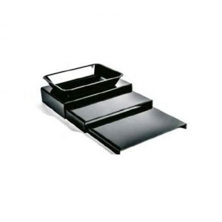 ALZATA NERA PLEXI 5MM 40X25X10 PIEGA LATO CORTO