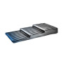 ALZATA DA BANCO TERMOFORMATA 3 PIANI MM 810 X 400 X 75 NERO