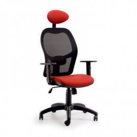 POLTRONA ERGONOMICA NERO C/POGGIATESTA E BRACCIOLI