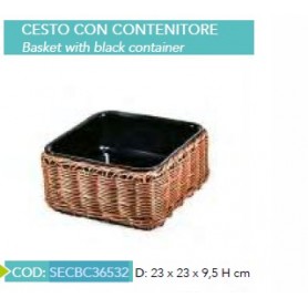 CESTO CON CONTENITORE A6 H85 NERO