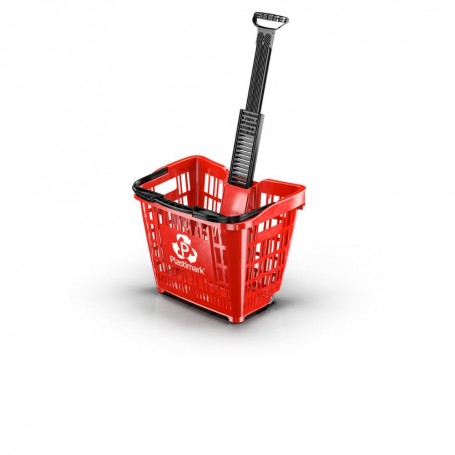 TROLLEY SPEESY 2 RUOTE C/MANICO ROSSO