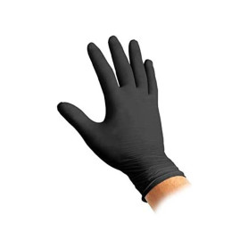 GUANTI NITRILE NERO L PZ.100 
