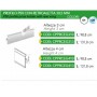 PROFILO PORTAPREZZO P50 H40 B.CO ALETTA 32MM LUNGHEZZA 98