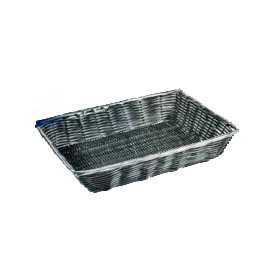 CESTO RETT. PPL 400X280XH80 NERO CON STRUTTURA ACCIAIO