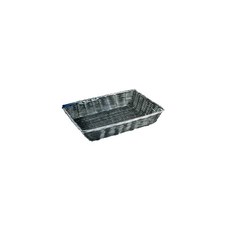 CESTO RETT. PPL 400X280XH80 NERO CON STRUTTURA ACCIAIO