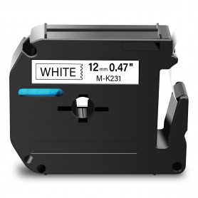 NASTRO BROTHER 12MM NERO SU BIANCO 