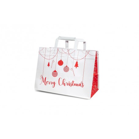 SACCHETTO MERRY CHRISTMAS 32+20X23 PZ200 