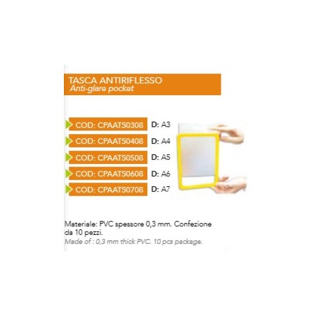 TASCA ANTI RIFLESSO CORNICE A5