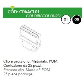 CLIP A PRESSIONE NERO CF25PZ