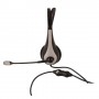 CUFFIA CON MICROFONO ATLANTIS P003-VA510 0-G con finitura in ABS ed inserto grigio canna di fucile