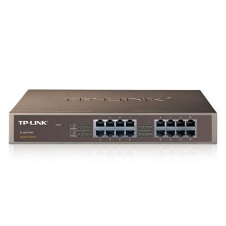 SWITCH TP-LINK TL-SG1016D 16P LAN GIGABI T DESKTOP/RACKMOUNT 10/100/1000Mbps RJ45 CASE ACCIAIO