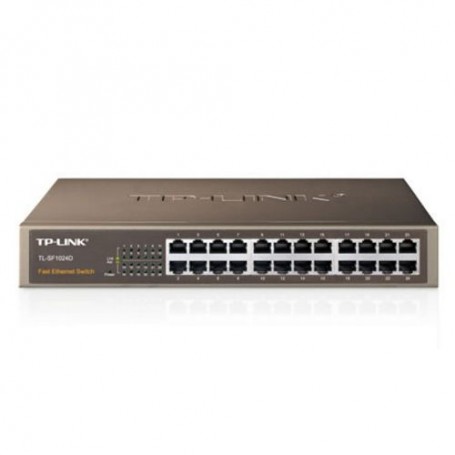 SWITCH TP-LINK TL-SF1024D 24P LAN DESKTO P 10/100M MOUNTABLE RJ45 CASE ACCIAIO DA 13 POLLICI
