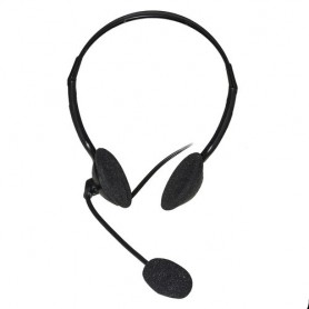 CUFFIA CON MICROFONO ORIENTABILE, CONNET TORE 2 X 3,5 MM E CONTROLLO VOLUME